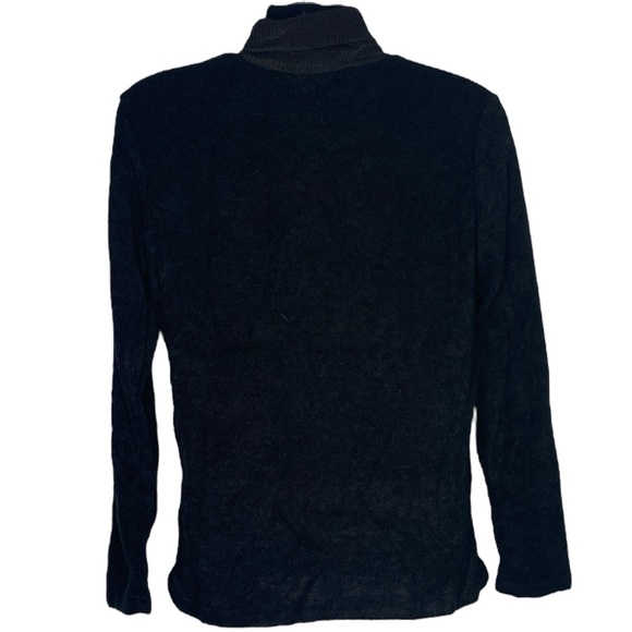 WSGYJ Asymmetrical Knit Cowl-neck Pullover (Size:XXL, Color:Navy/Brown) - Picture 2 of 3